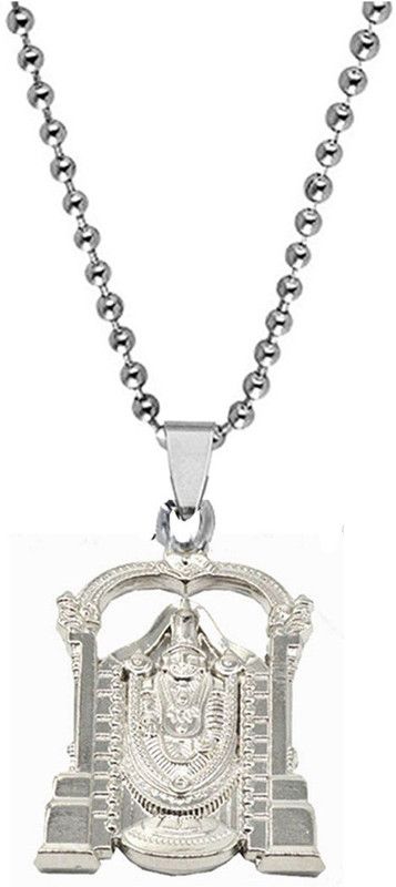 Lord Tirupati Balaji Venkateshwara Silver Religious Pendent For Men,Women Rhodium Metal Pendant
