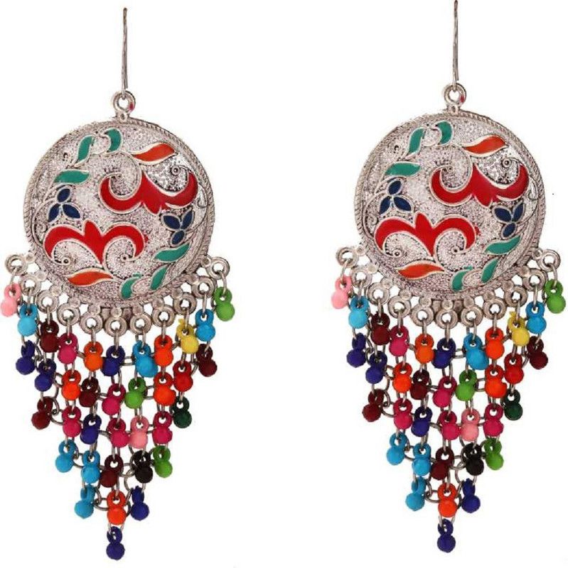 Beautiful Diva Fashionable earring in multicolour for girls Alloy Jhumki Earring, Clip-on Earring