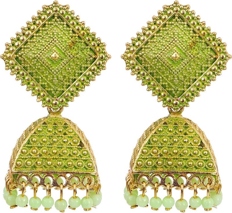 Traditional Gold Plated Black Pearl Jhumki Earring Pearl Alloy Jhumki Earring