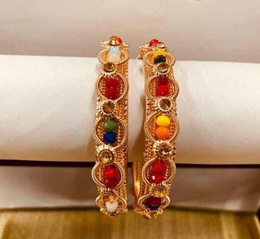 Metal Zircon Kada  (Pack of 2)