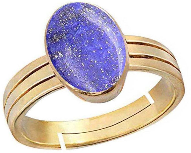 Lapis Lazuli (Lajwart) 10.25 Ratti or 9.5 Ct Panchdhatu/5 Metal Women Adjustable Stone Ring