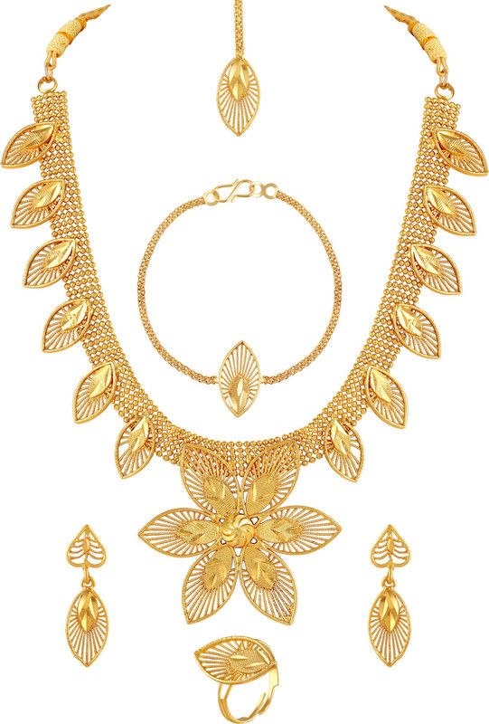 Zinc Gold Jewel Set  (Pack of 1)