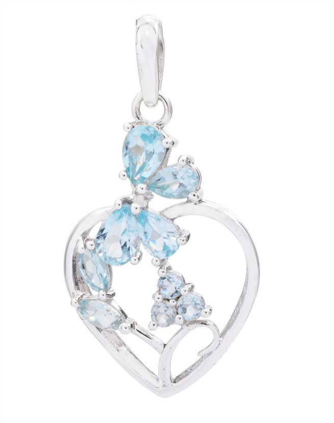 Love Forever Silver Topaz Silver Pendant