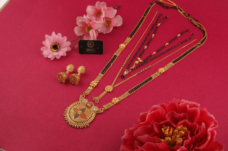 Copper Jewel Set  (Gold, Black, Red)