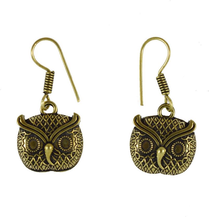 Pourni exclusive owl shapped Earring -PRER212 Alloy Drops & Danglers
