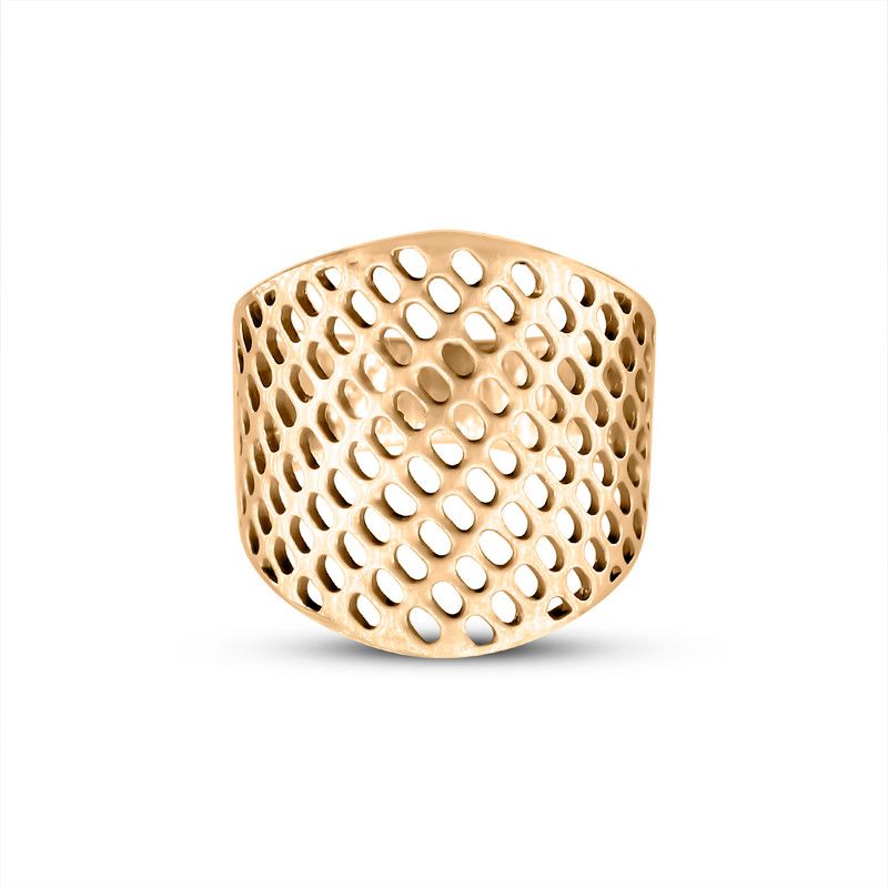 925 Sterling Silver Reticulated With Gold Plating Stylish Ring Sterling Silver Ring