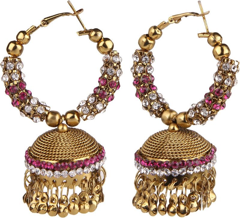 Style Diva Crystal Alloy Jhumki Earring