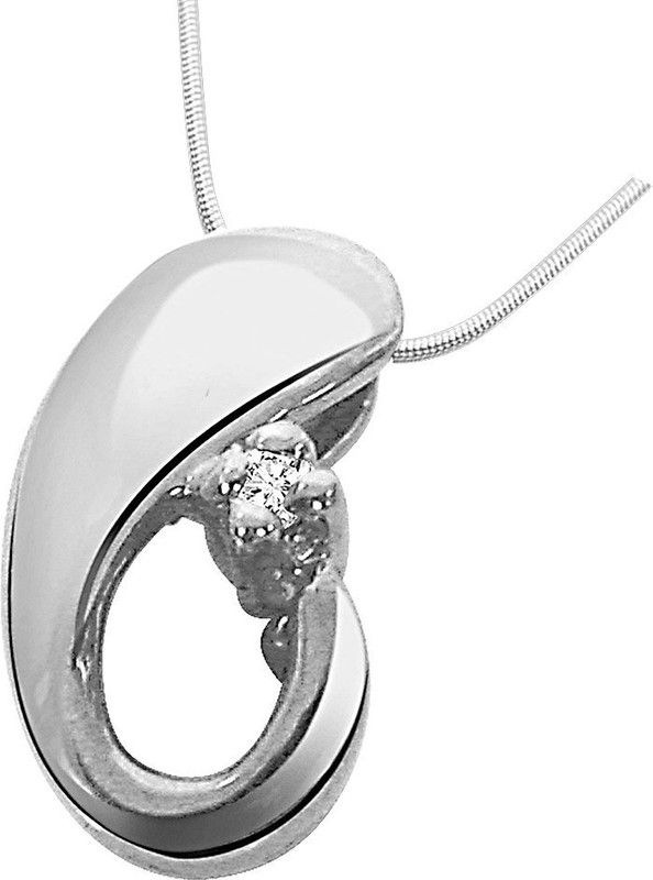Dazzling Beauty - Real Diamond & Sterling Silver Pendant with 18 IN Chain (SDP59) Sterling Silver Diamond Sterling Silver Pendant