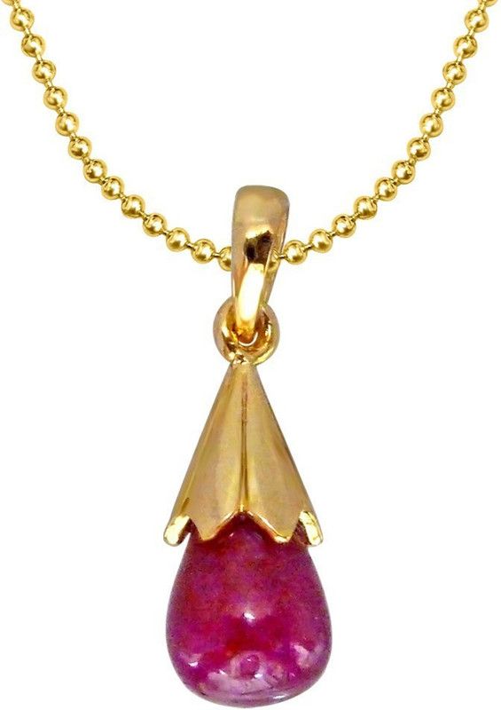 Gold-plated Ruby Sterling Silver Pendant