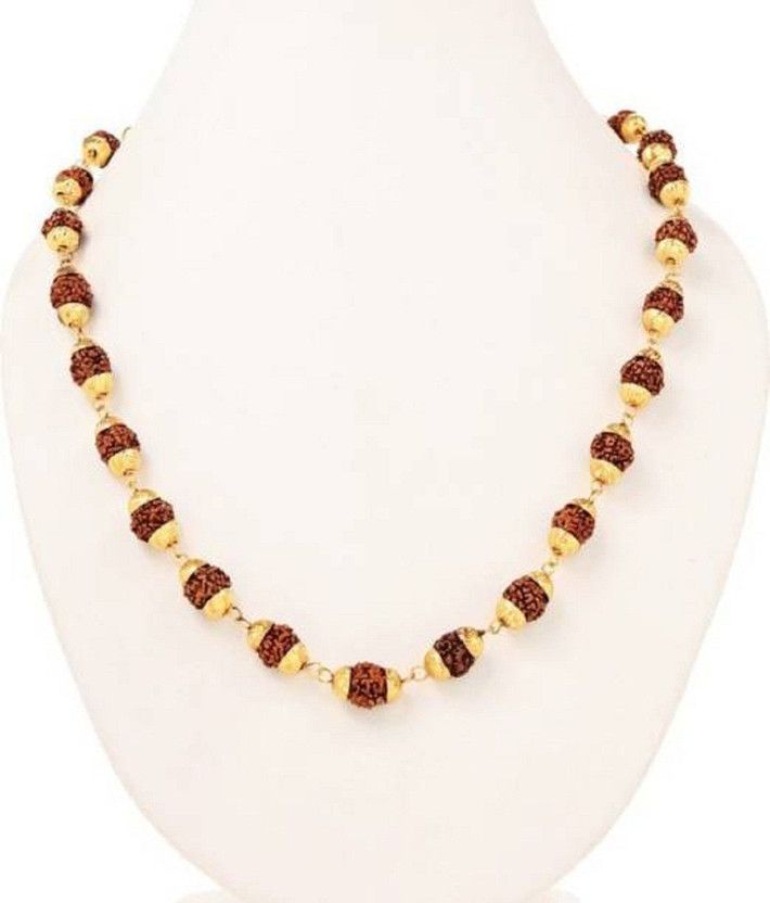 Shiv Bhole Nath Rudraksha Mala Gold-plated Plated Alloy Necklace