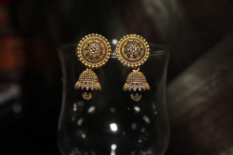 JHUMKI Beads Brass Jhumki Earring