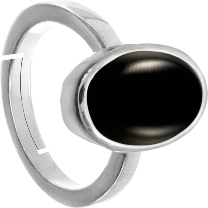 Metal Onyx Silver Plated Ring