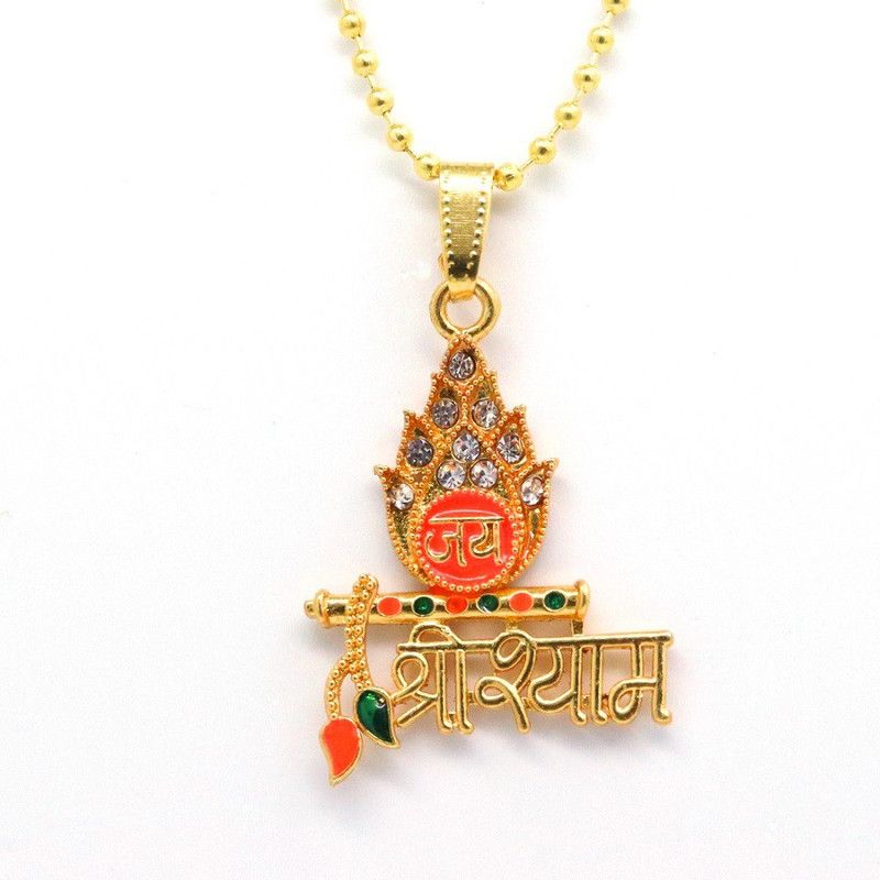 Beautiful And Stylish Jay Shree shyam Religious Pendant Locket Gold-plated Stainless Steel Locket