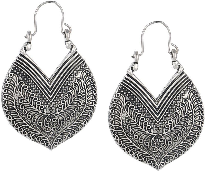 Trendy Alloy Drops & Danglers, Hoop Earring