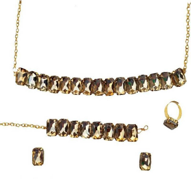 Brass Copper Gold Jewel Set  (Pack of 1)