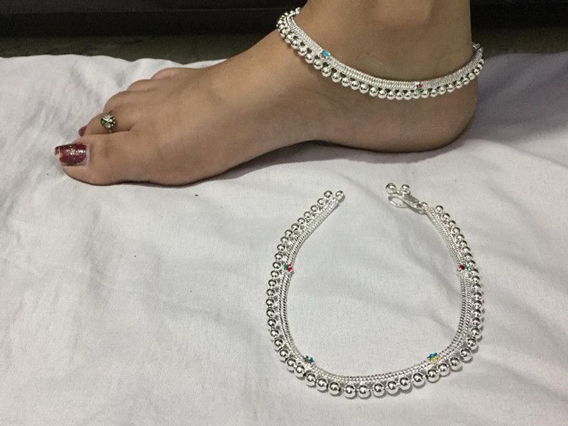 HN NECKLACE BALL MEENA Alloy Anklet