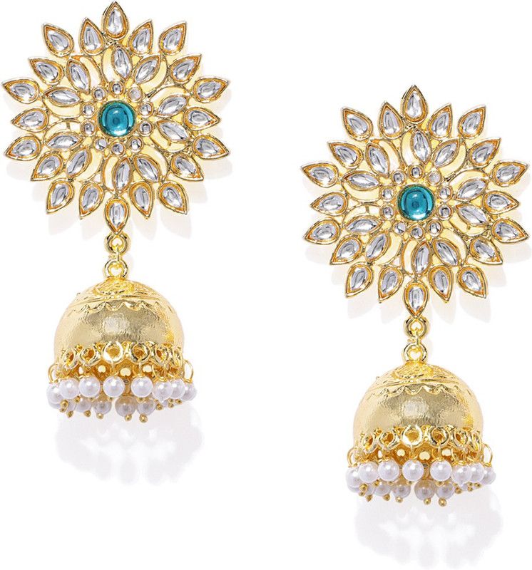 Traditional Kundan Zinc Jhumki Earring