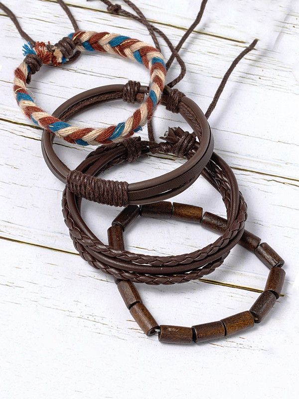 Leather Bracelet  (Pack of 4)