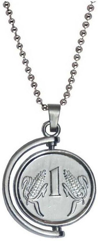 Silver Stainless Steel Pendant Set