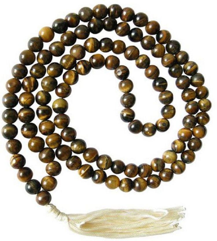 Adjustable Brown Tiger's Eye Beads Mala for Women Tiger's Eye Stone Chain