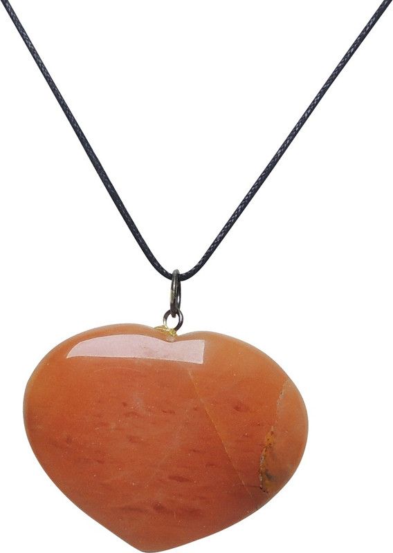 Natural Carnelian Heart Puff Pendant For Intimacy Carnelian Crystal Pendant