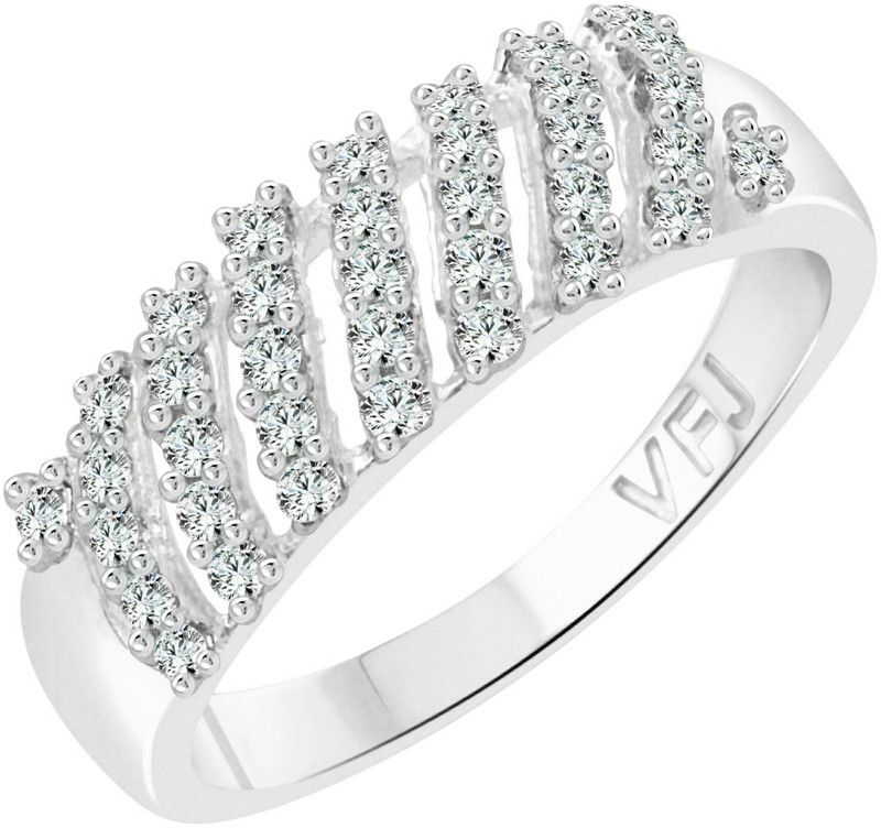 Diamond Band Alloy Cubic Zirconia Gold Plated Ring