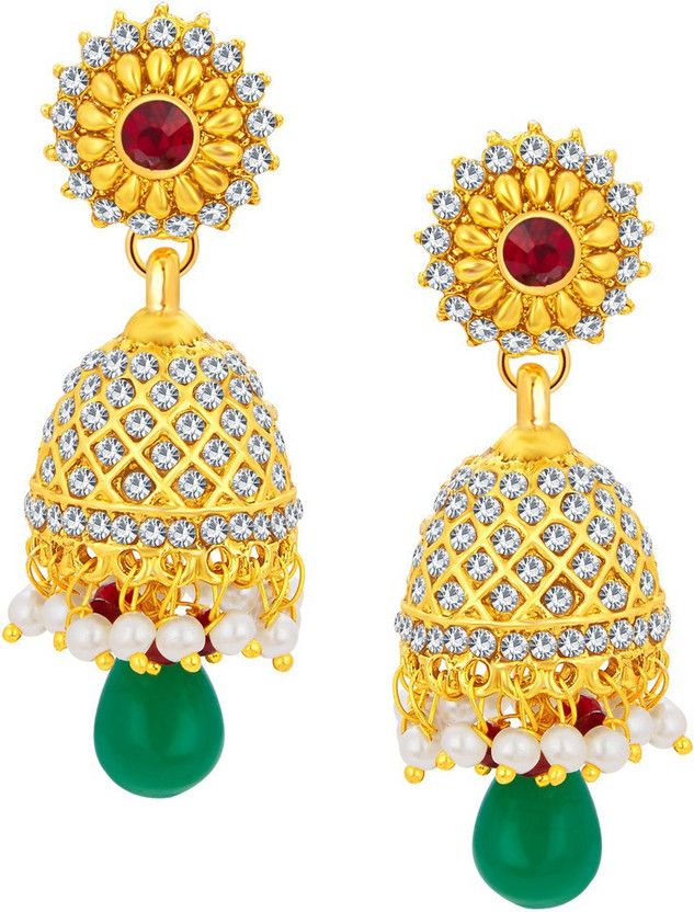 Brilliant Jhumki Gold Plated AD Alloy Jhumki Earring