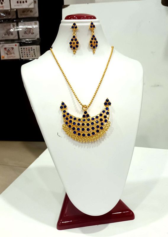 Copper Jewel Set  (Blue, Gold)