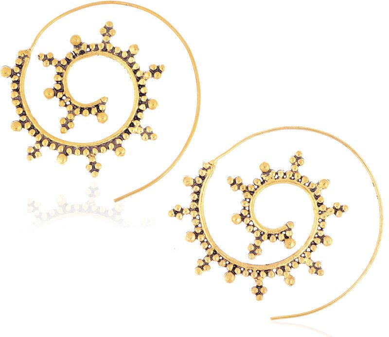 Drop Swirl Brass Drops & Danglers