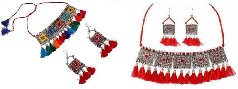 Alloy Multicolor, Red Jewel Set  (Pack of 1)