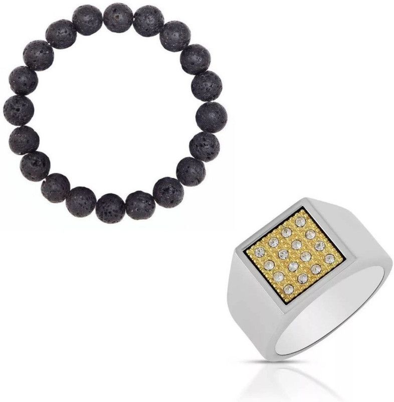 Alloy Jewel Set  (Black, White)