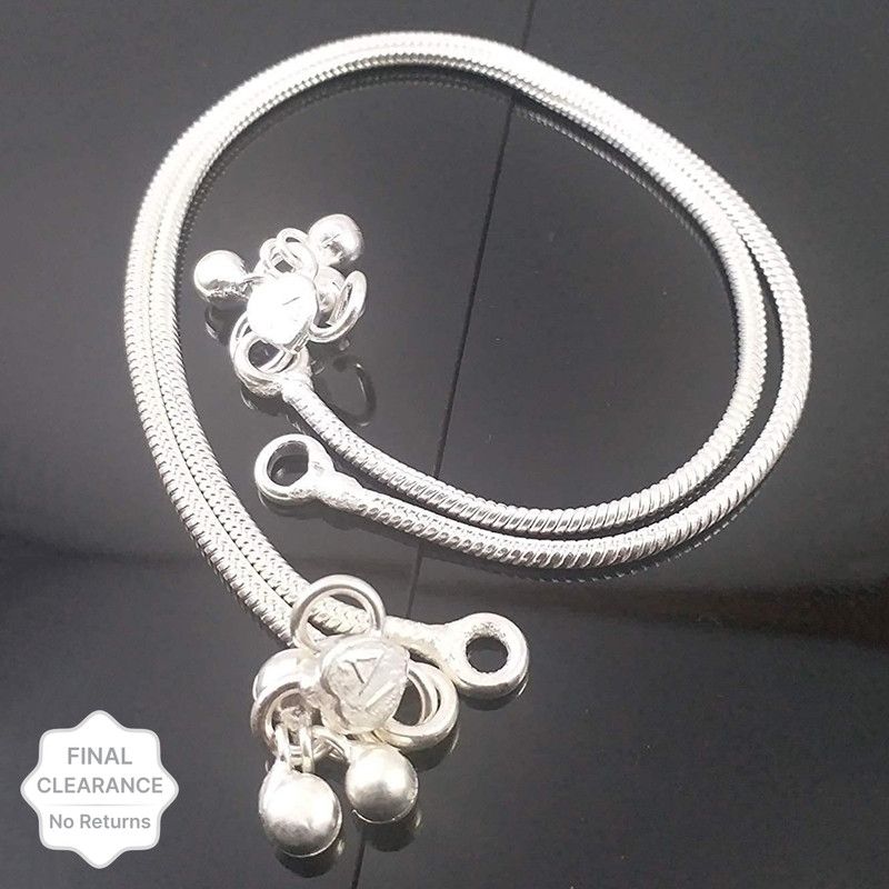 AANYACRYSTAL anklets for girls stylish singl....Plain Gol chain ( 168 ) Alloy Anklet