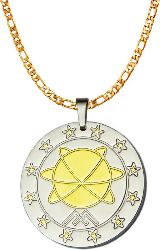 Scalar Energy Mineral Science MST MNT NMT Collection Gold-plated, Silver Stainless Steel Pendant