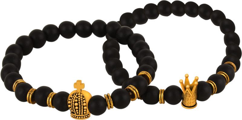 Brass, Rubber Bracelet  (Pack of 2)