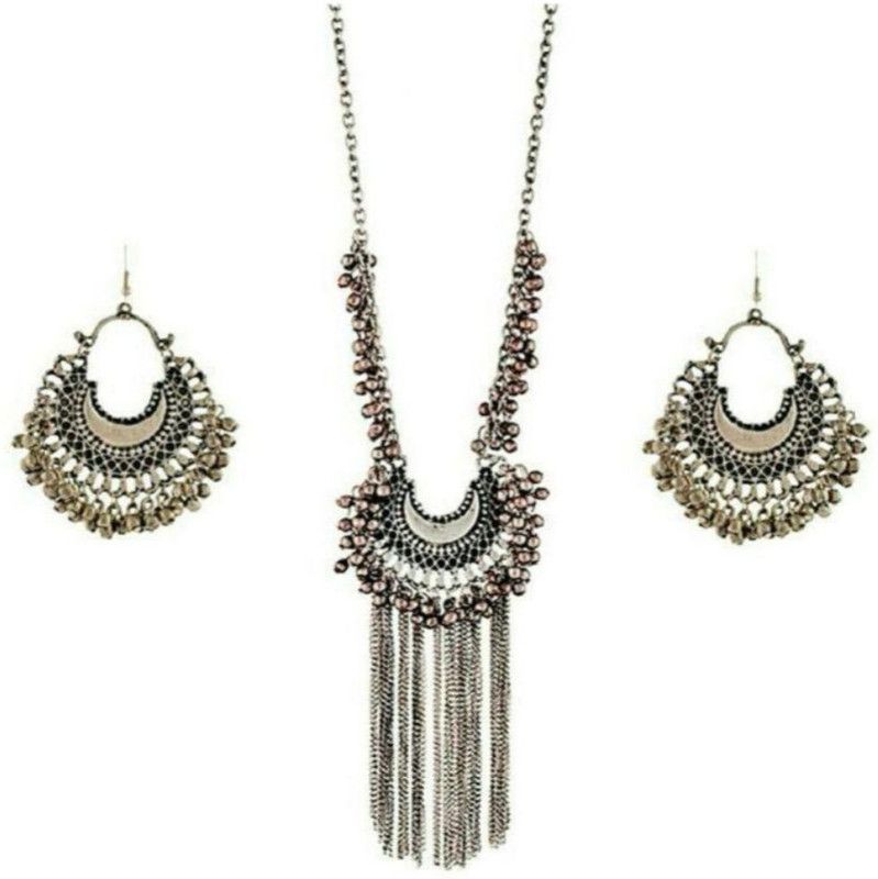 Alloy Silver Silver, Gold Jewel Set  (Pack of 1)