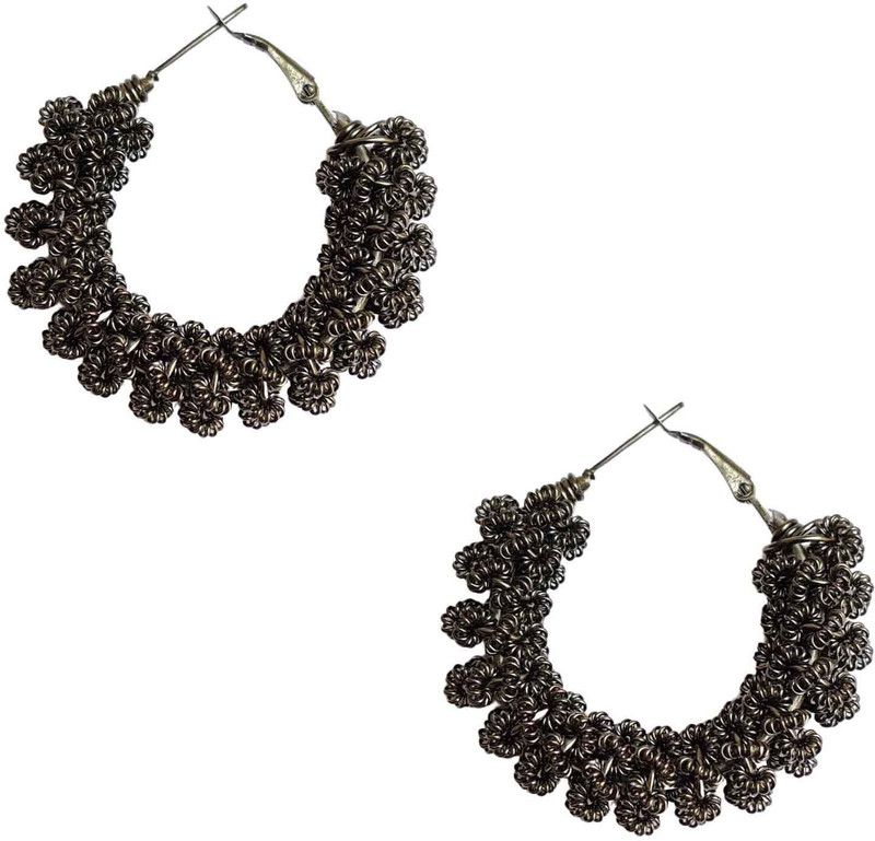 Black earring Alloy Hoop Earring