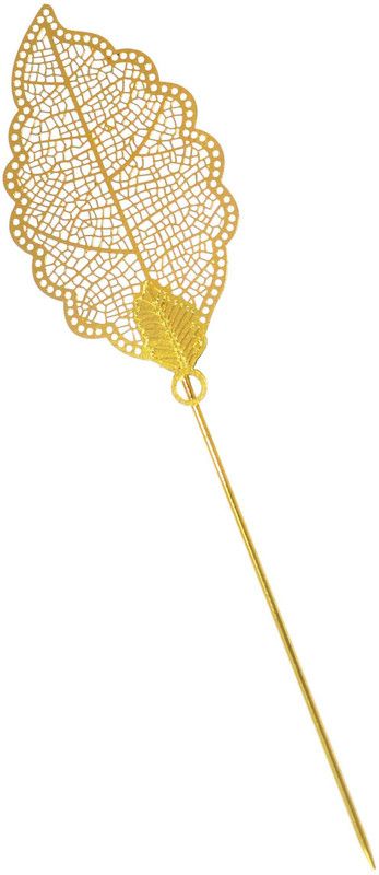 One Personal Care Leaf Inspired Classy Gold Finish Occasion Wear Pins for Stole, Abaya, Hijab & Scarf Brooch  (Gold)