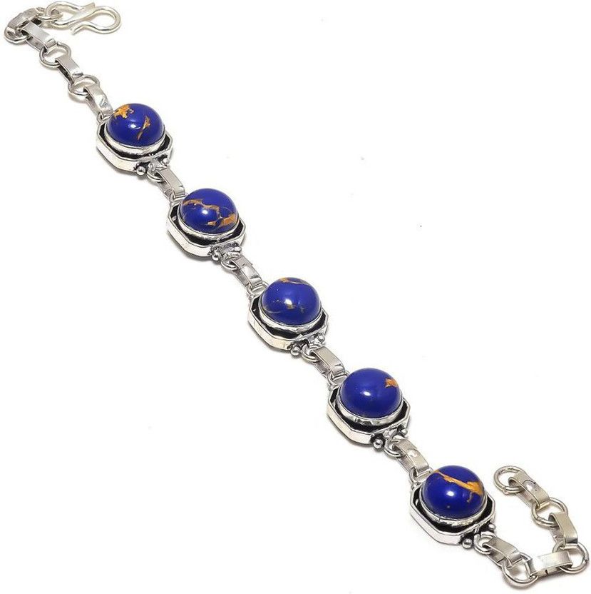 Brass Quartz Silver Coated Bracelet