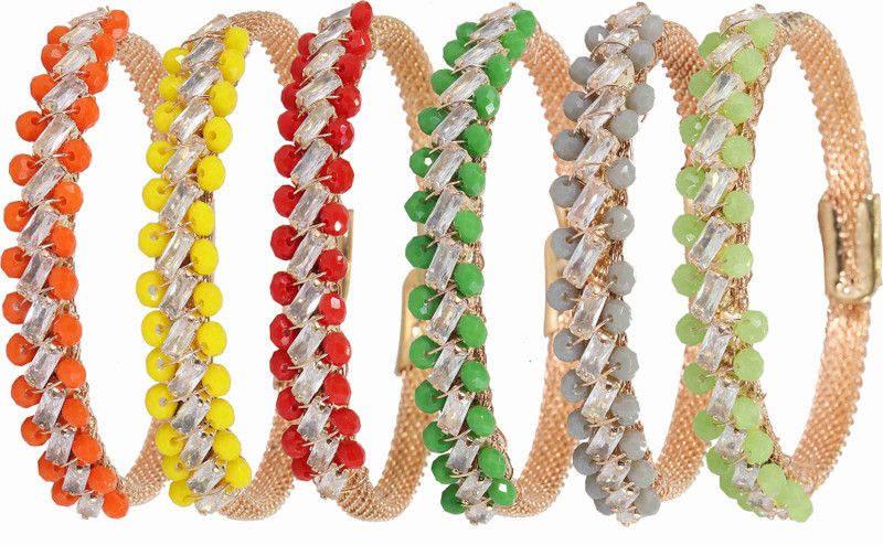 Alloy Zircon Bracelet Set  (Pack of 6)