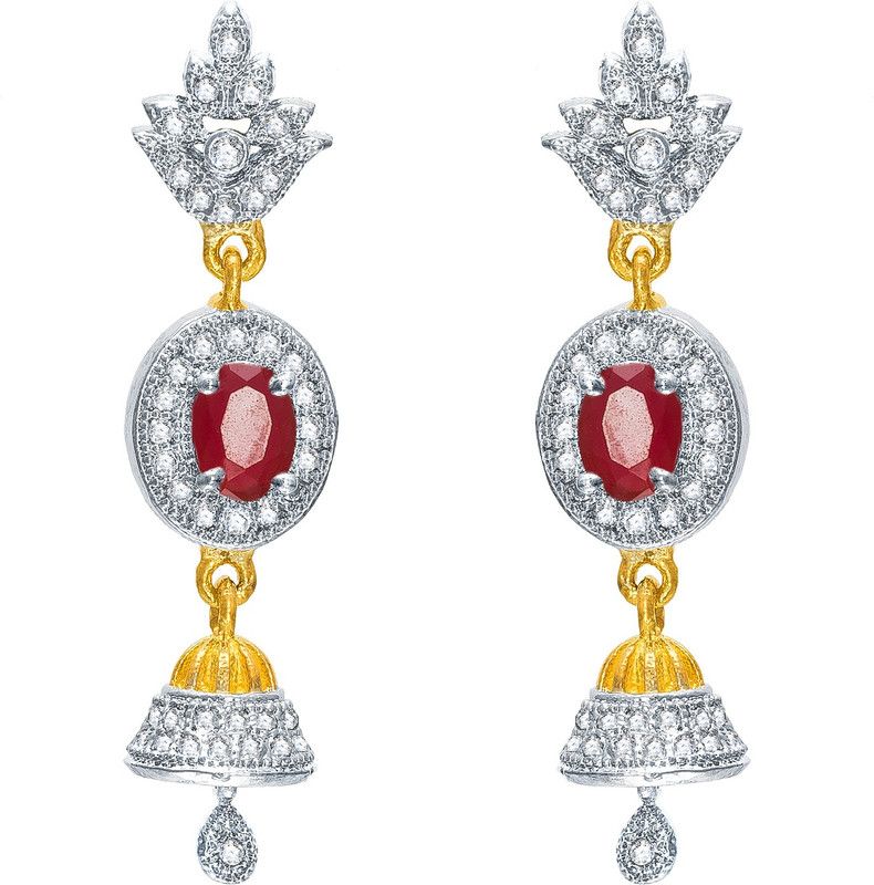 Stylish Latest Designer Fancy Ethnic Gold Plated Diamond Alloy Drops & Danglers
