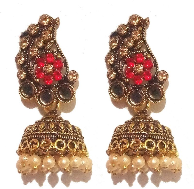 New collection pearl Kundan Jhumka jhumki for girls and woman Pearl Glass Jhumki Earring