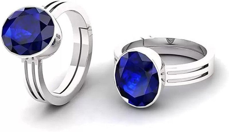 Unique & Effective 100% Original Blue Sapphire/Neelam Stone Ring for Men & Women Brass Ring