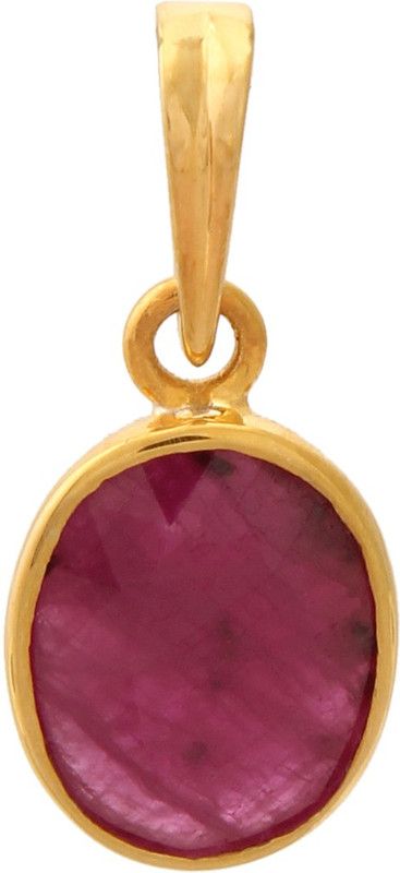 Irp Gold-plated Ruby Silver Pendant