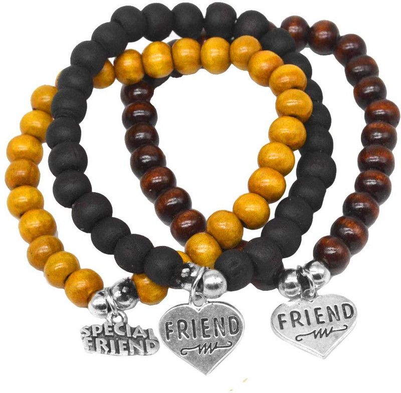 Wood, Alloy Bracelet Set  (Pack of 3)