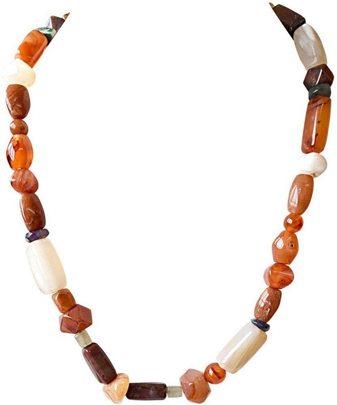 Colour Your World with This Colourful Single Line Natural Agate Necklace for Women Agate Metal Necklace