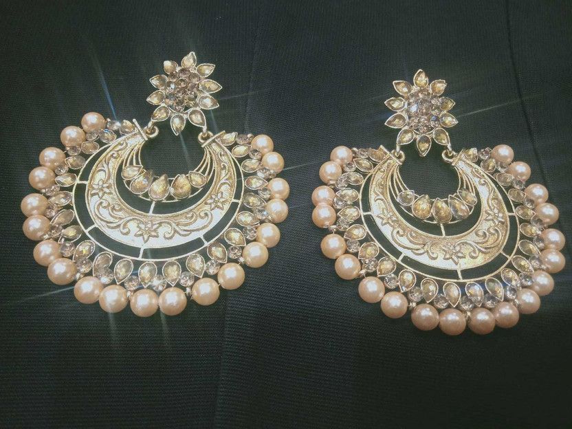 Sanjana's Oxidised Stone Chandbali Earring