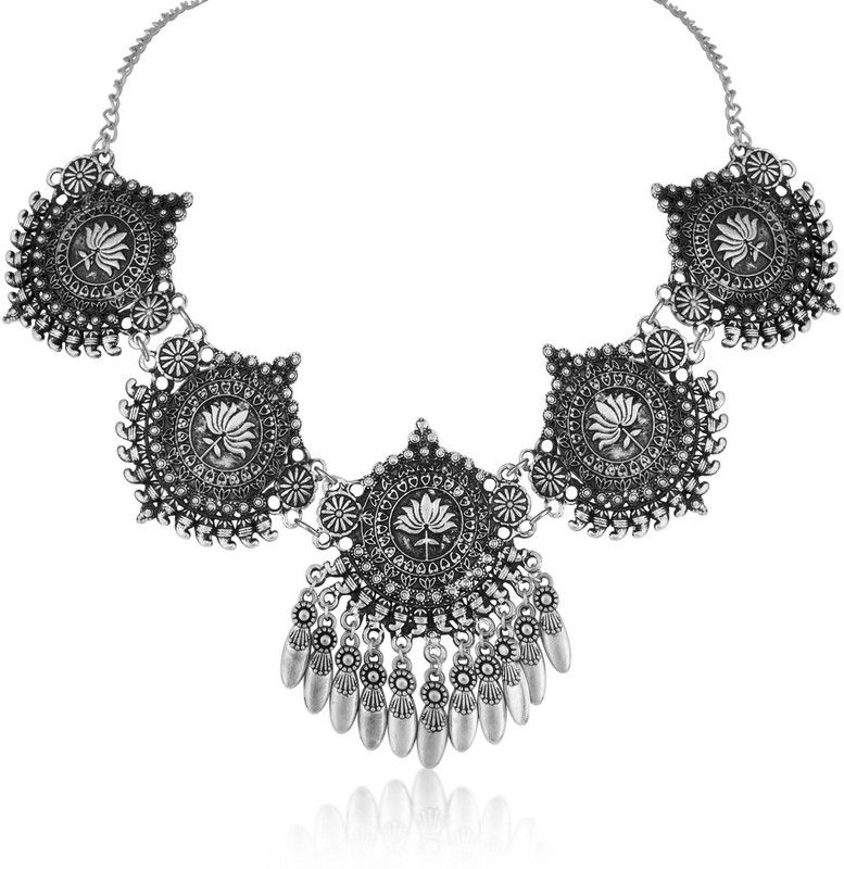 Marvellous Rhodium Plated Alloy Necklace