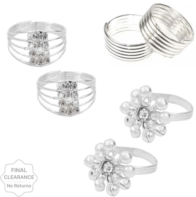 Trending Toe Rings for women for all occasion Silver Gold Plated Toe Rings Alloy Silver Plated Toe Ring