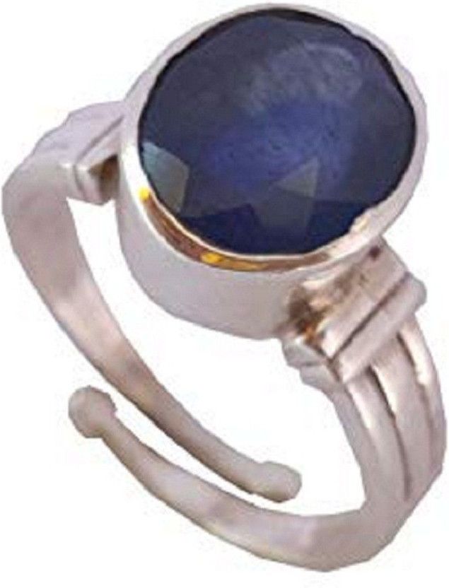 Stone Sapphire Silver Plated Ring