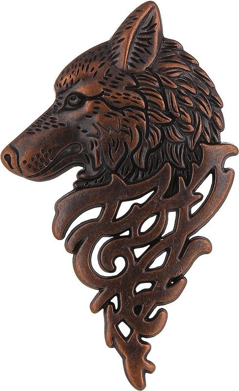 Tripin WOLF SHAPE TIE TACK LAPEL PIN BROOCH FOR MEN IN A GIFT BOX Brooch  (Bronze)